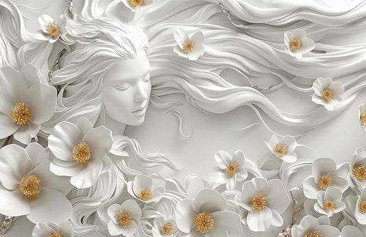 Ethereal Serenity Blossom Mural Wallpaper