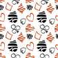 Modern Geometric Orange Black Mural Wallpaper