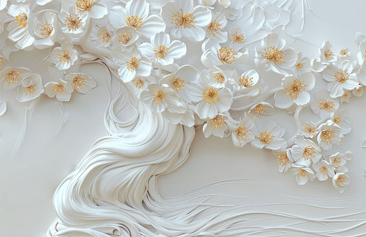 Luxurious Floral Harmony Mural Wallpaper