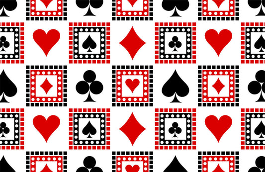 Modern Casino Card Motif Mural Wallpaper