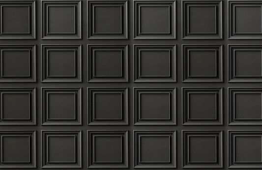 Classic Black Panel Mural Wallpaper