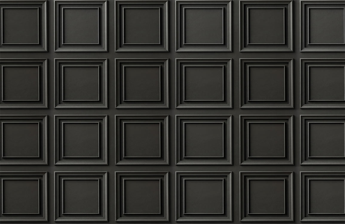 Classic Black Panel Mural Wallpaper