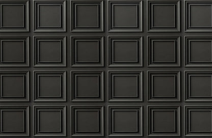 Classic Black Panel Mural Wallpaper