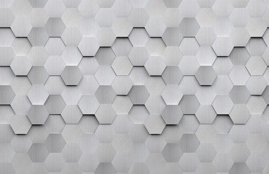 Brushed Metal Elegance Mural Wallpaper