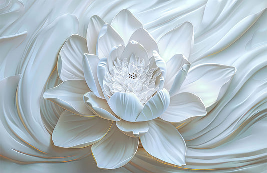 Serene Lotus Blossom Mural Wallpaper