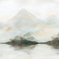 Modern Geometric Mountain Lake Mural Wallpaper