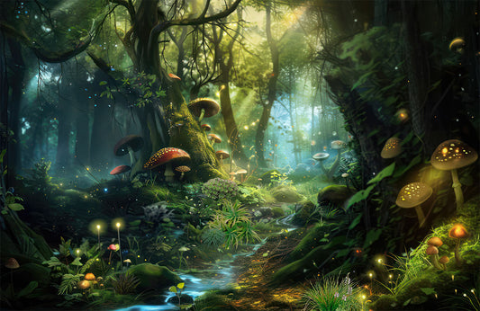 Mystical Forest Realm Mural Wallpaper