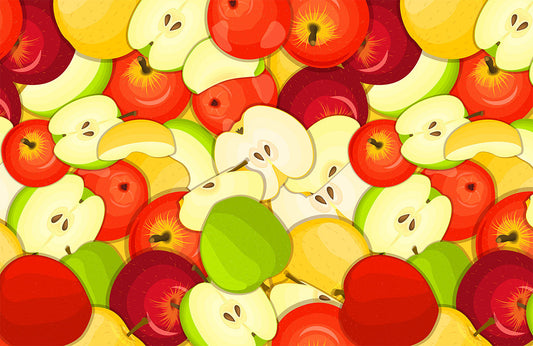 Colorful Cartoon Fruit Kitchen Wallpaper Mural