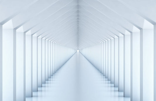 Serene Tunnel Escape Mural Wallpaper in hallway