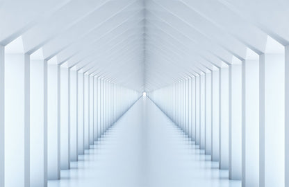 Serene Tunnel Escape Mural Wallpaper in hallway