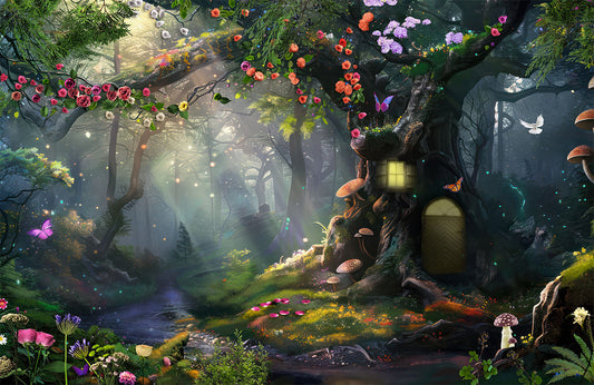 Enchanted Forest Bath Mural Wallpaper