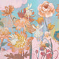 Fresque murale florale pastel fantaisiste