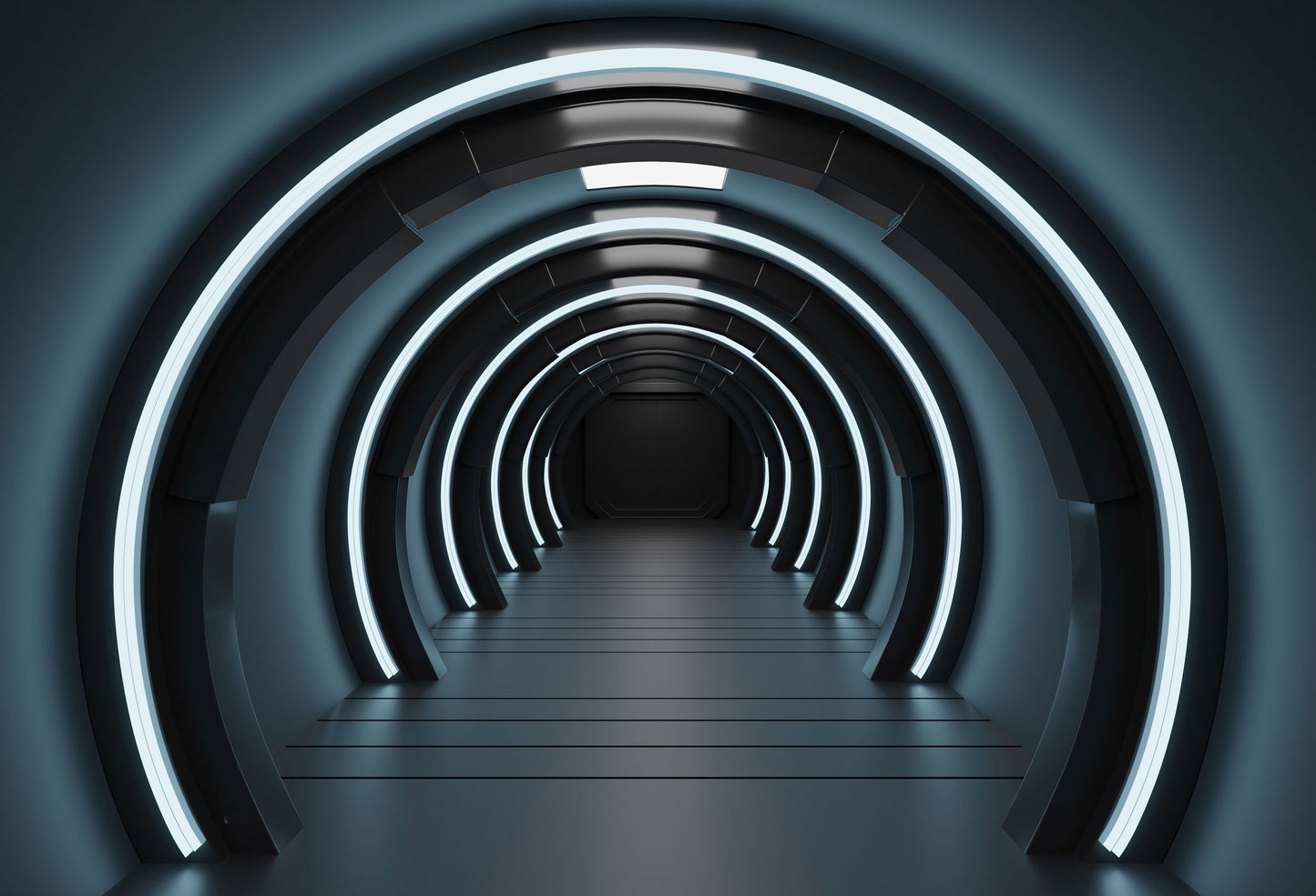 Futuristic Tunnel Escape Mural Wallpaper