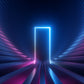 Neon Gateway Illusion Mural Wallpaper