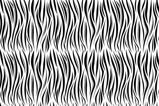 Modern Black and White Zebra Mural Wallpaper