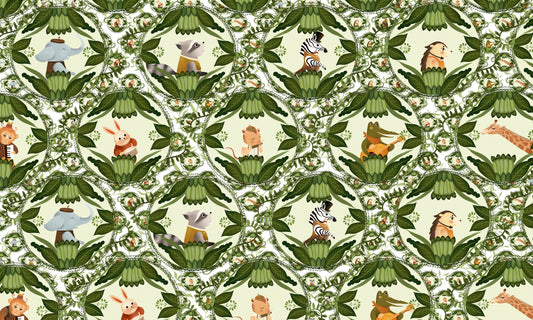 Animal Musician Wallpaper Mural