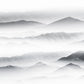 Gray Misty Mountain Landscape Wall Mural