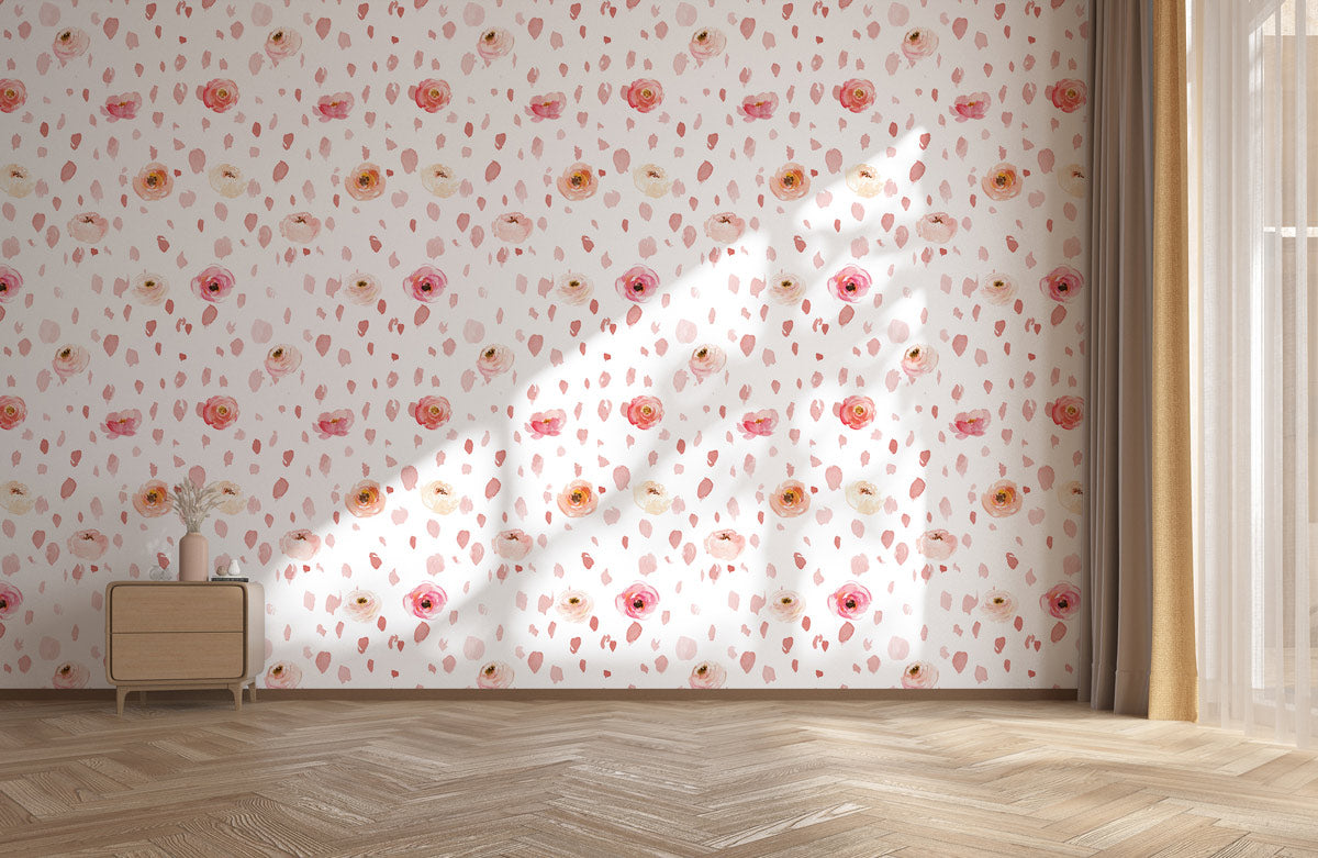 Whimsical Floral Breeze Mural Wallpaper