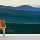 vast prairie, mountains and flocks custom wallpaper