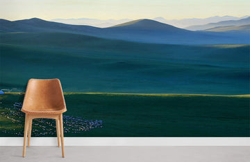Serenity Green Landscape Scenic Mural Wallpaper