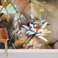 Abstract Floral Brushstroke Art Mural Wallpaper