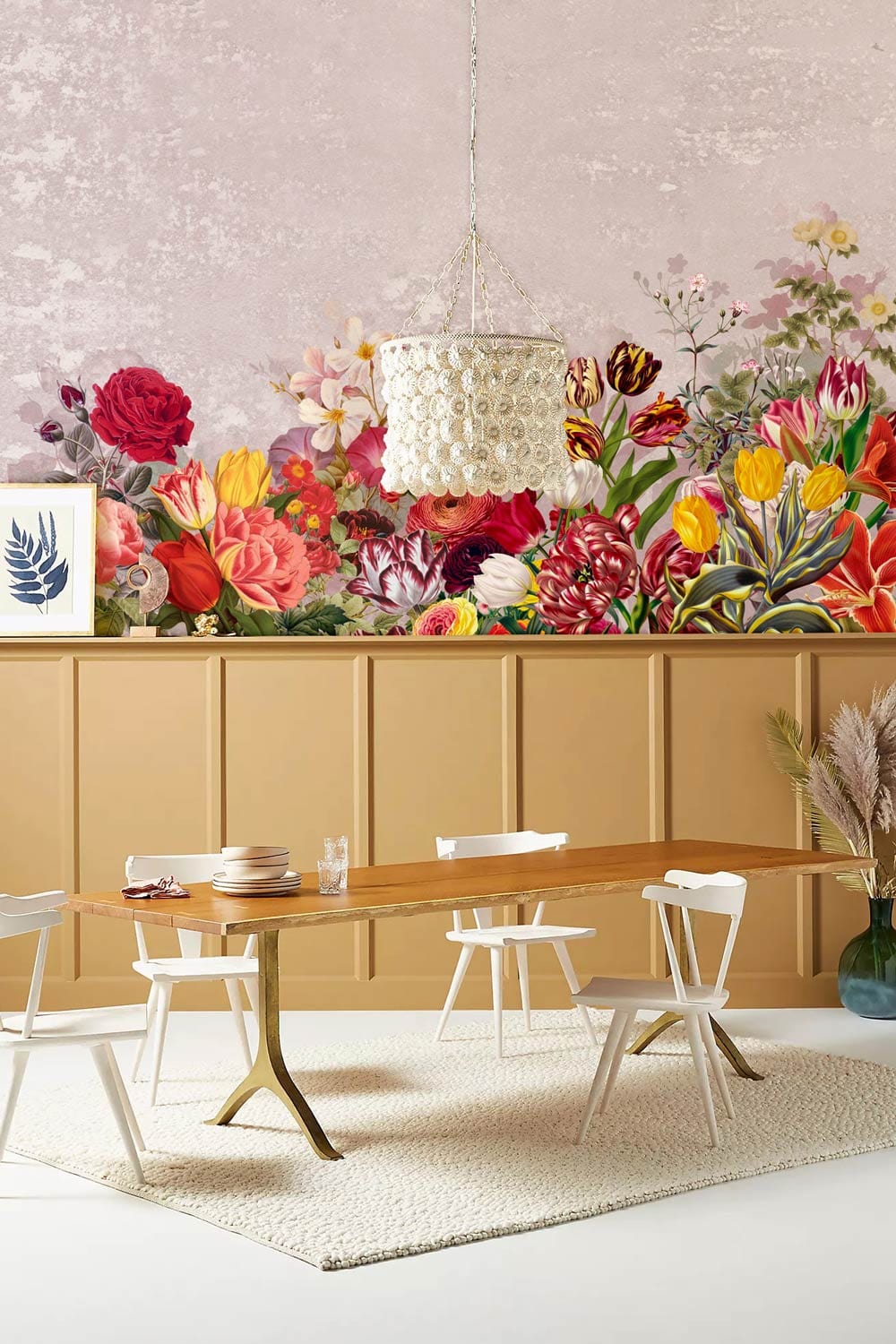 Vintage Floral Bouquet Designer Wallpaper Mural