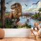 Dinosaur Adventure Prehistoric Landscape Wallpaper