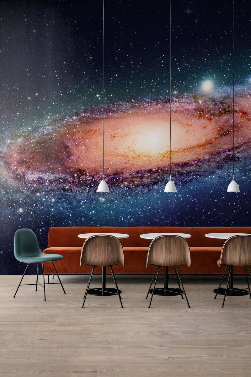 Luminous Spiral Galaxy Mural Wallpaper