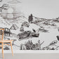 Nature Landscape Sketch Mural Wallpaper