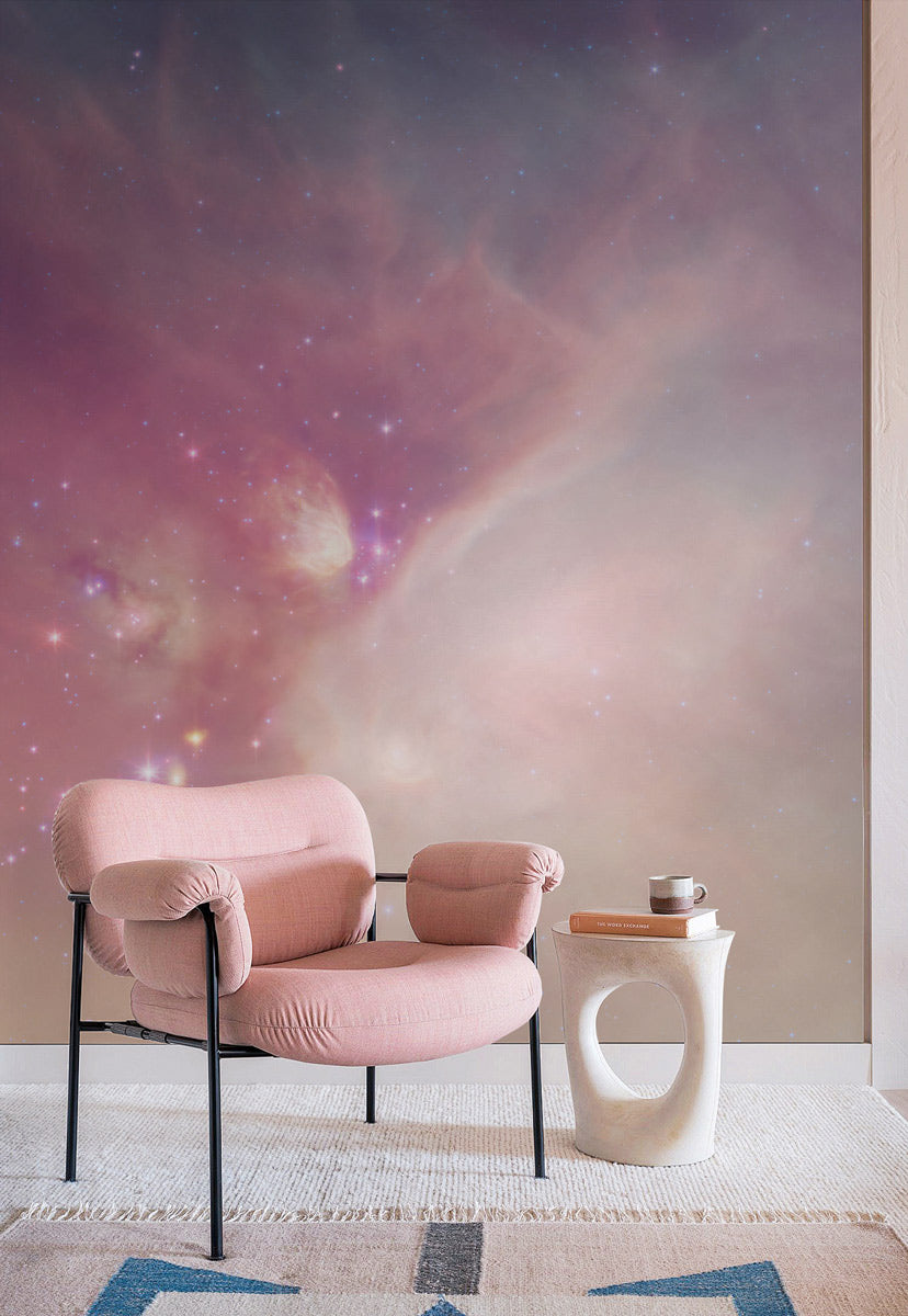 Blush Cosmic Cloud Mural Wallpaper