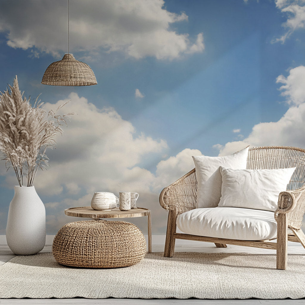 Peaceful Daylight Clouds Mural Wallpaper