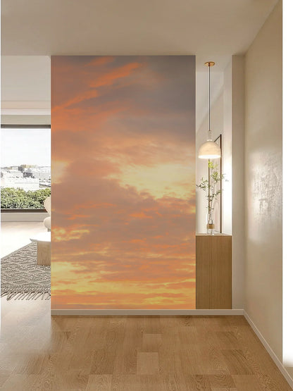 Golden Sunset Glow Mural Wallpaper
