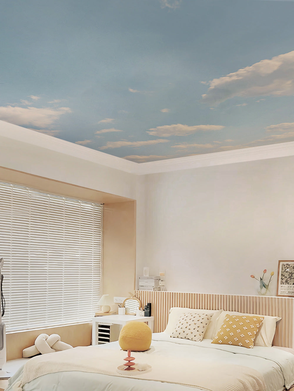 Floating Daylight Clouds Mural Wallpaper