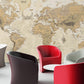 Beige World Map Vintage Wallpaper