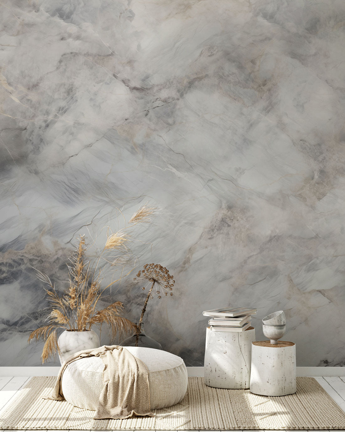 Soft Serenity Marble Mural Wallpaper