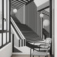 Optical Illusion Staircase Mural Wallpaper