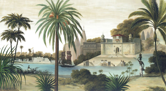 Tropical Historic Landscape Mural Wallpaper