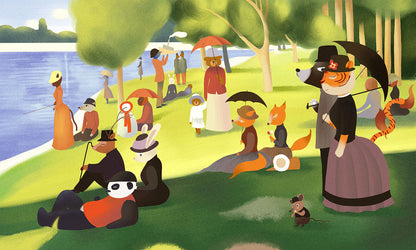 Animals in the Park Nursery Wall Mural Wallpaper for Use in Home Decoration