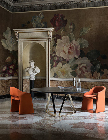 Maestoso Muro in Marmo Dorato Wallpaper