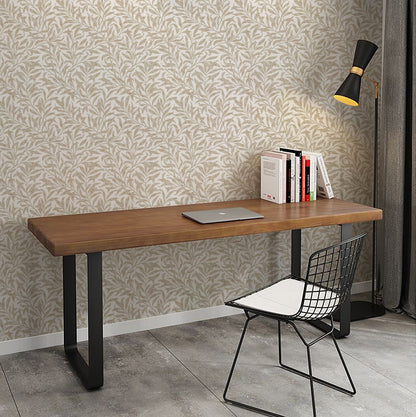 Ivory Leaf Whispers Mural Wallpaper in office