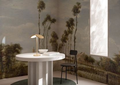 Maestoso Muro in Marmo Dorato Wallpaper
