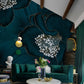 Teal Blossom Luxury Mural Wallpaper