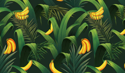 Banana Pattern Wallpaper Mural for Interior Design of Your Home