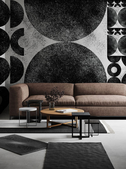 Geometric Circle Mosaic Mural Wallpaper