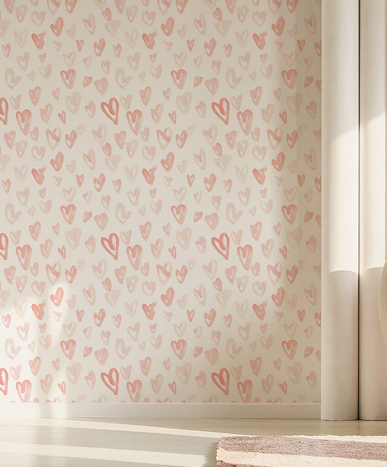 Heartfelt Whimsy Mural Wallpaper