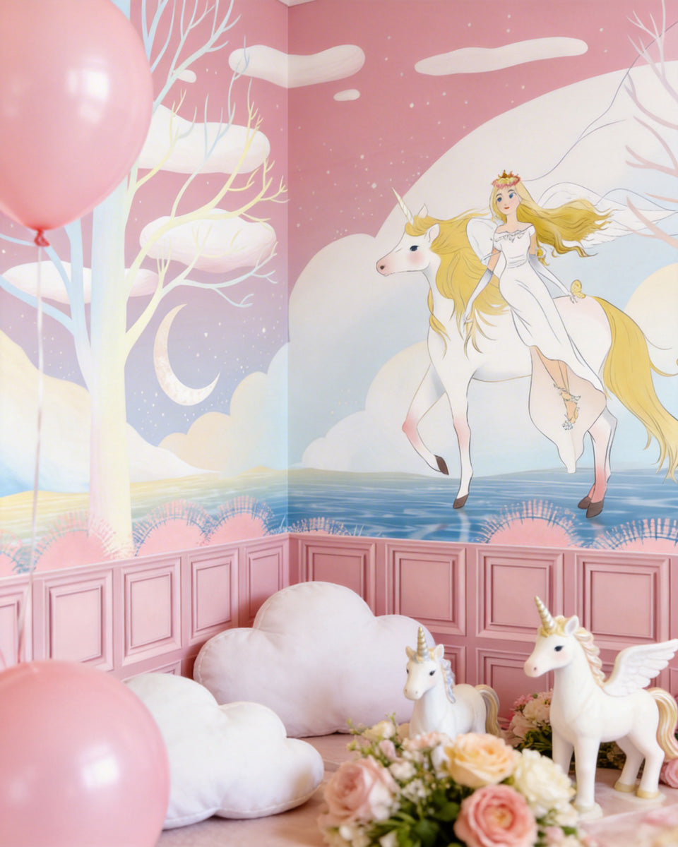 Blush Pink Classic Panel Wallpaper