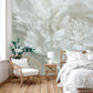 White Floral Elegance Mural Wallpaper