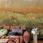 Earthy Landscape Mural Wallpaper in living room