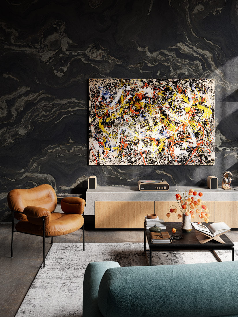 Obsidian Luxe Marble Mural Wallpaper