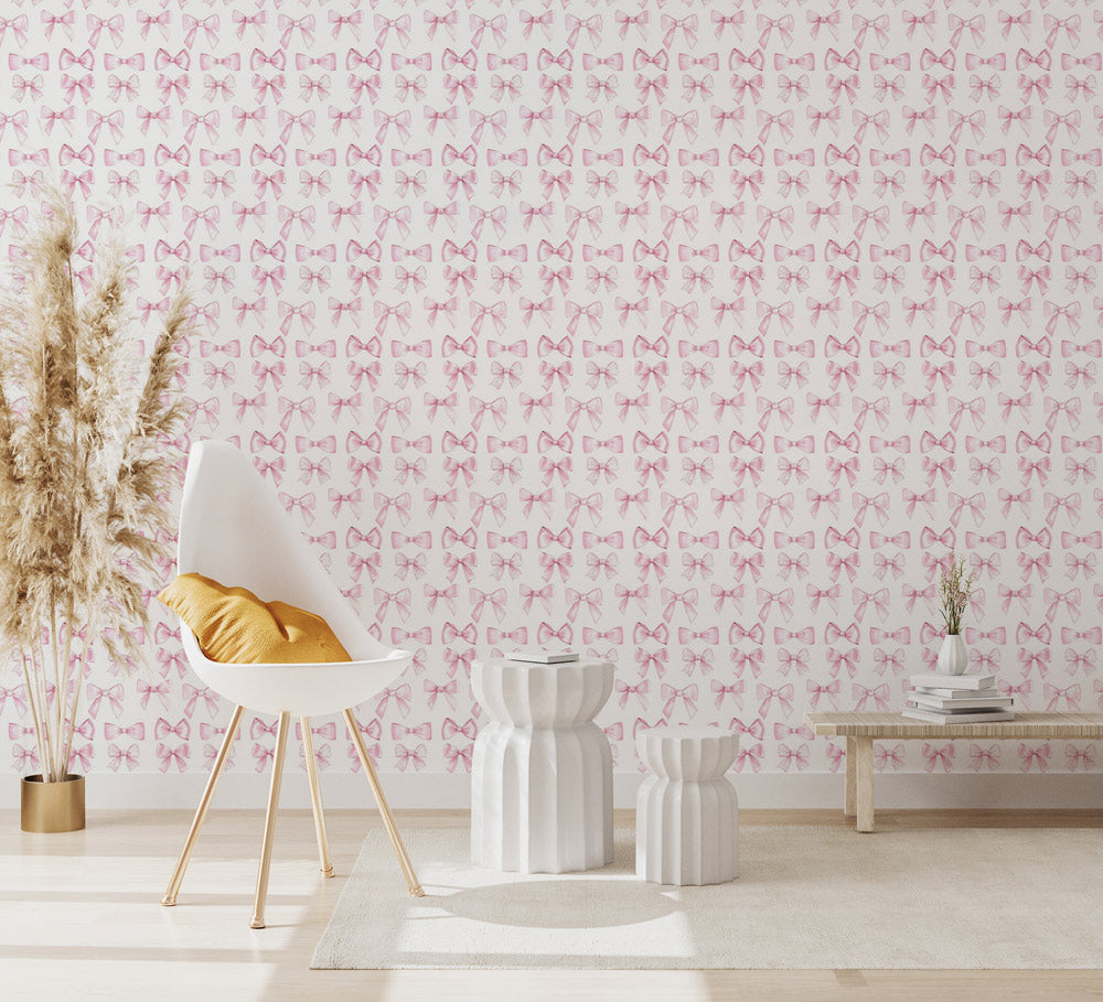 Sweetheart Bows Mural Wallpaper